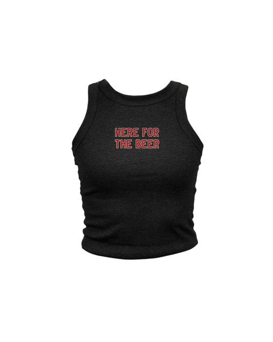 Here For The Beer High Neck Tank