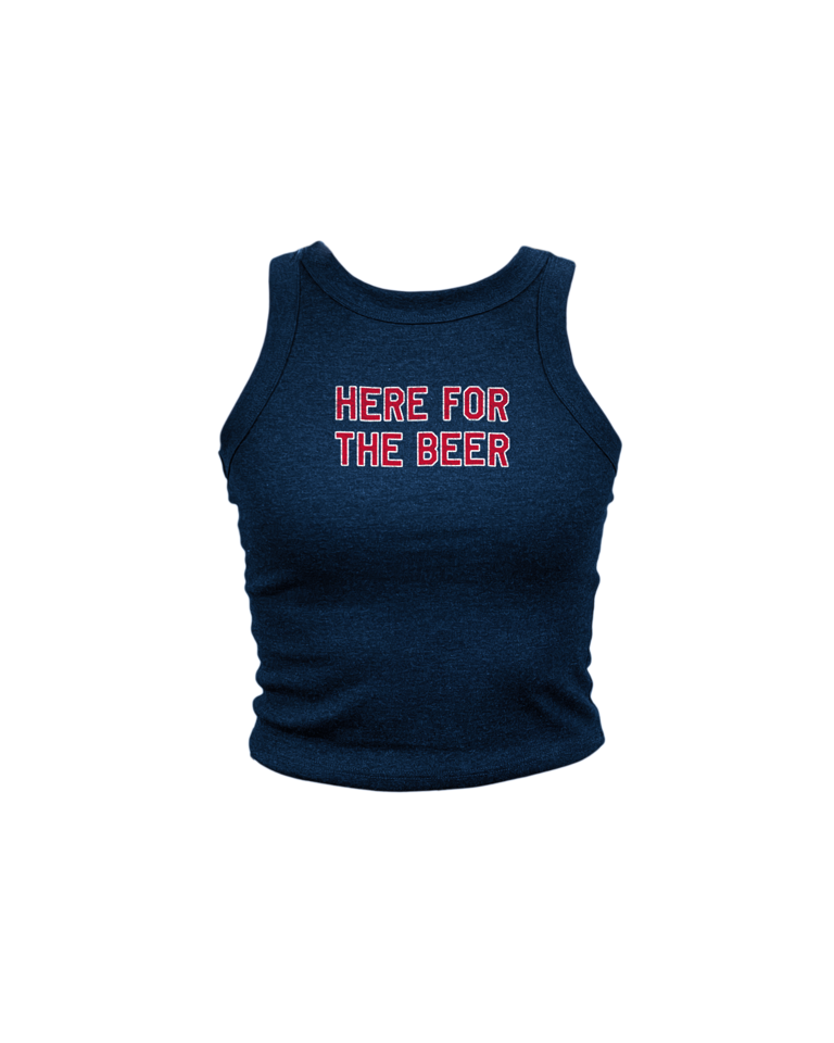 Here For The Beer High Neck Tank