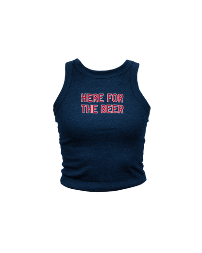 Here For The Beer High Neck Tank