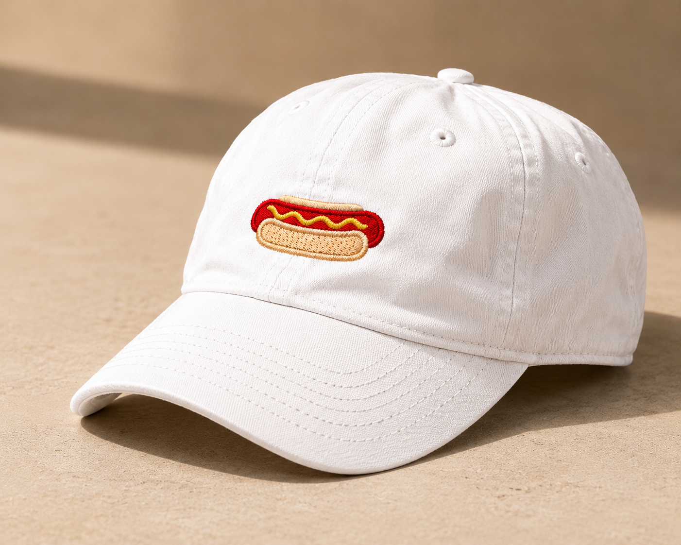 Hot Dog Embroidered Dad Hat