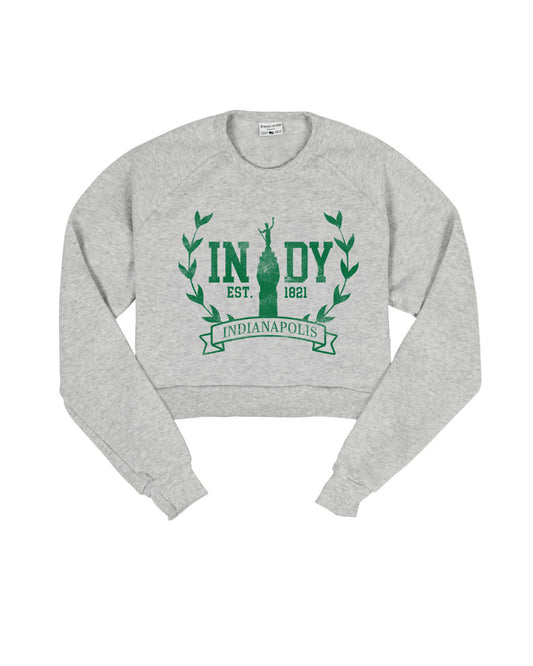 Indianapolis Statue Vines Cropped Crew Sweatshirt