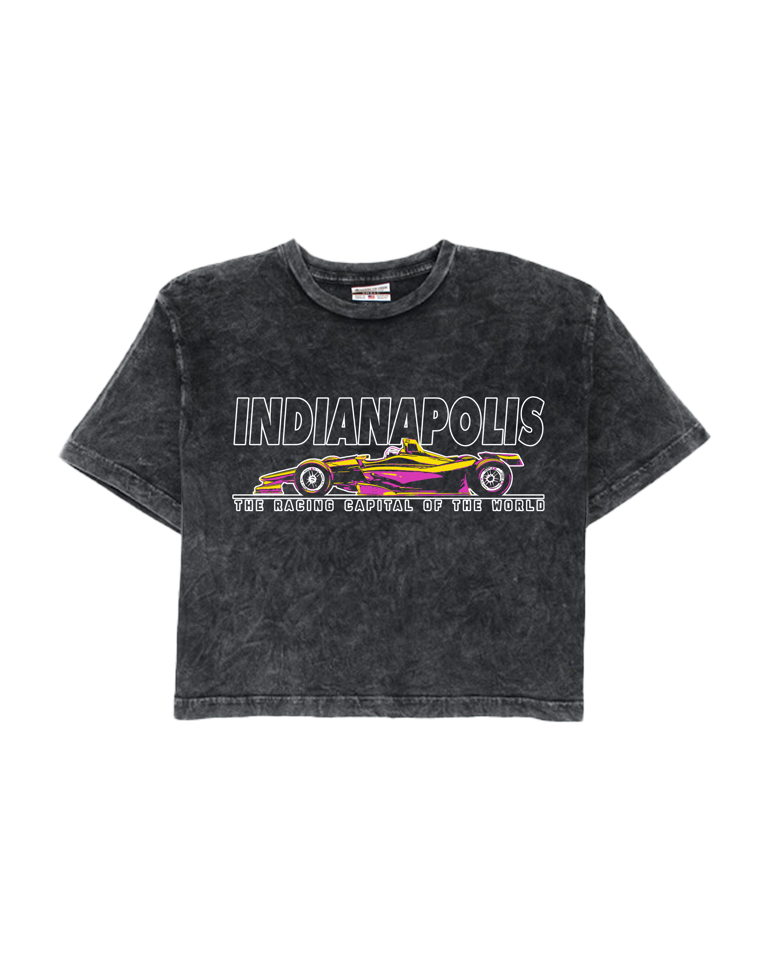 Indianapolis Race Car Cropped Tee