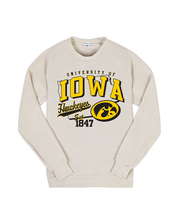 University of Iowa Hawkeyes Est. 1847 Crew Sweatshirt
