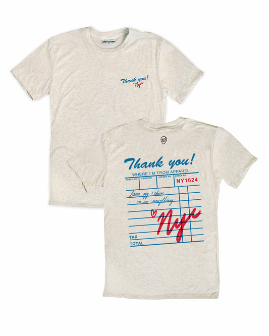 NYC Dinner Receipt Tee