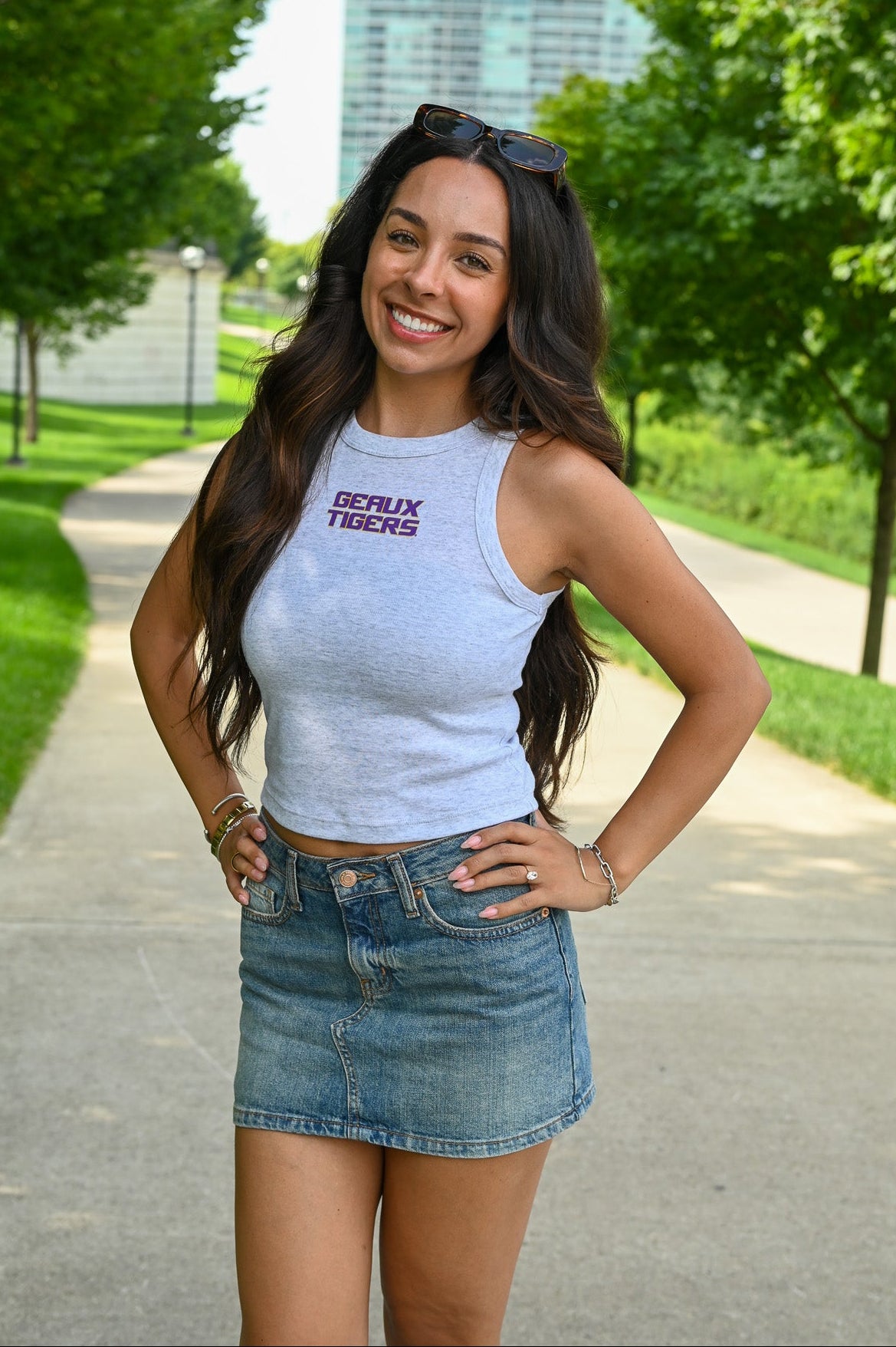 Geaux Tigers High Neck Tank