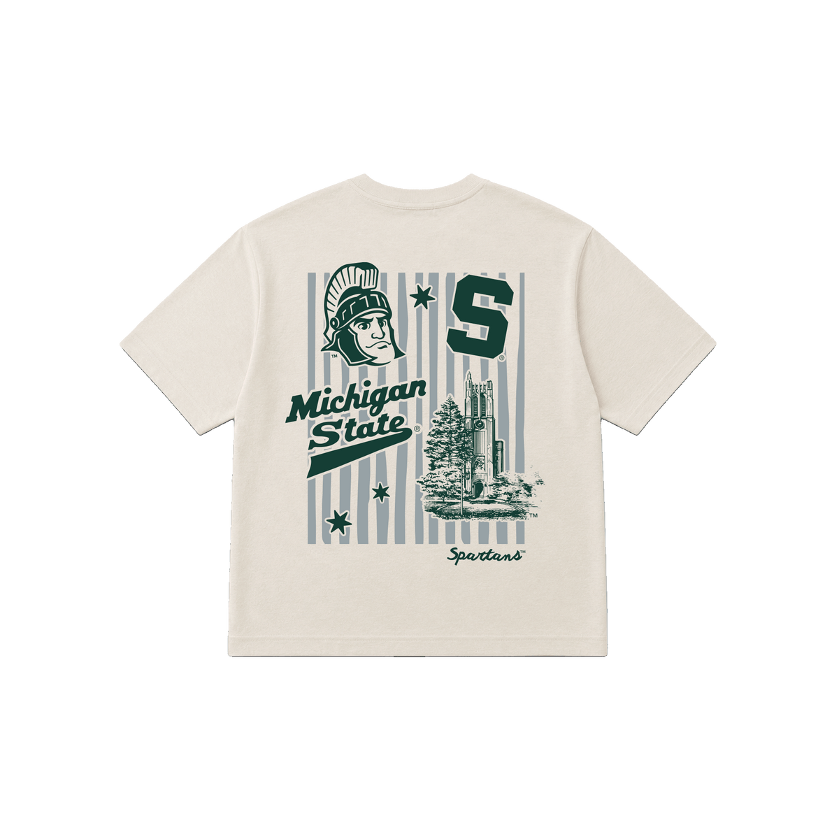MSU Stripes Easy Tee