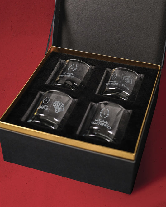 Ohio State Buckeyes College Football Playoff 2024 National Champions Glassware 4 Pack