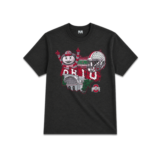 Ohio State Shape Collage Tee