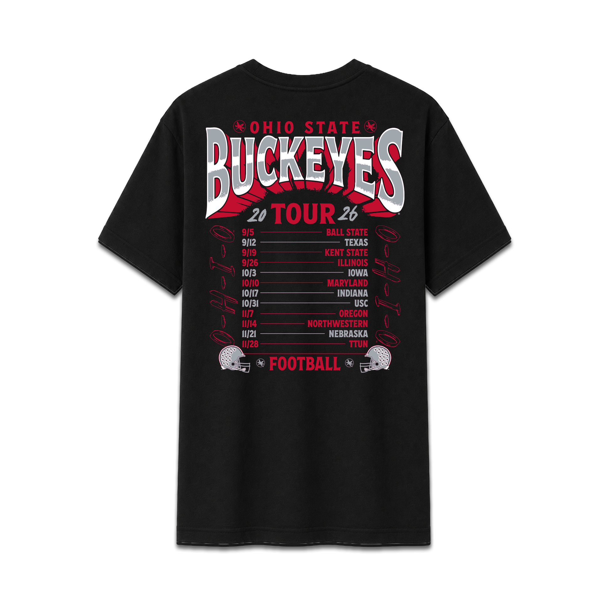 Ohio State Buckeyes 2026 Football Tour Cotton Tee