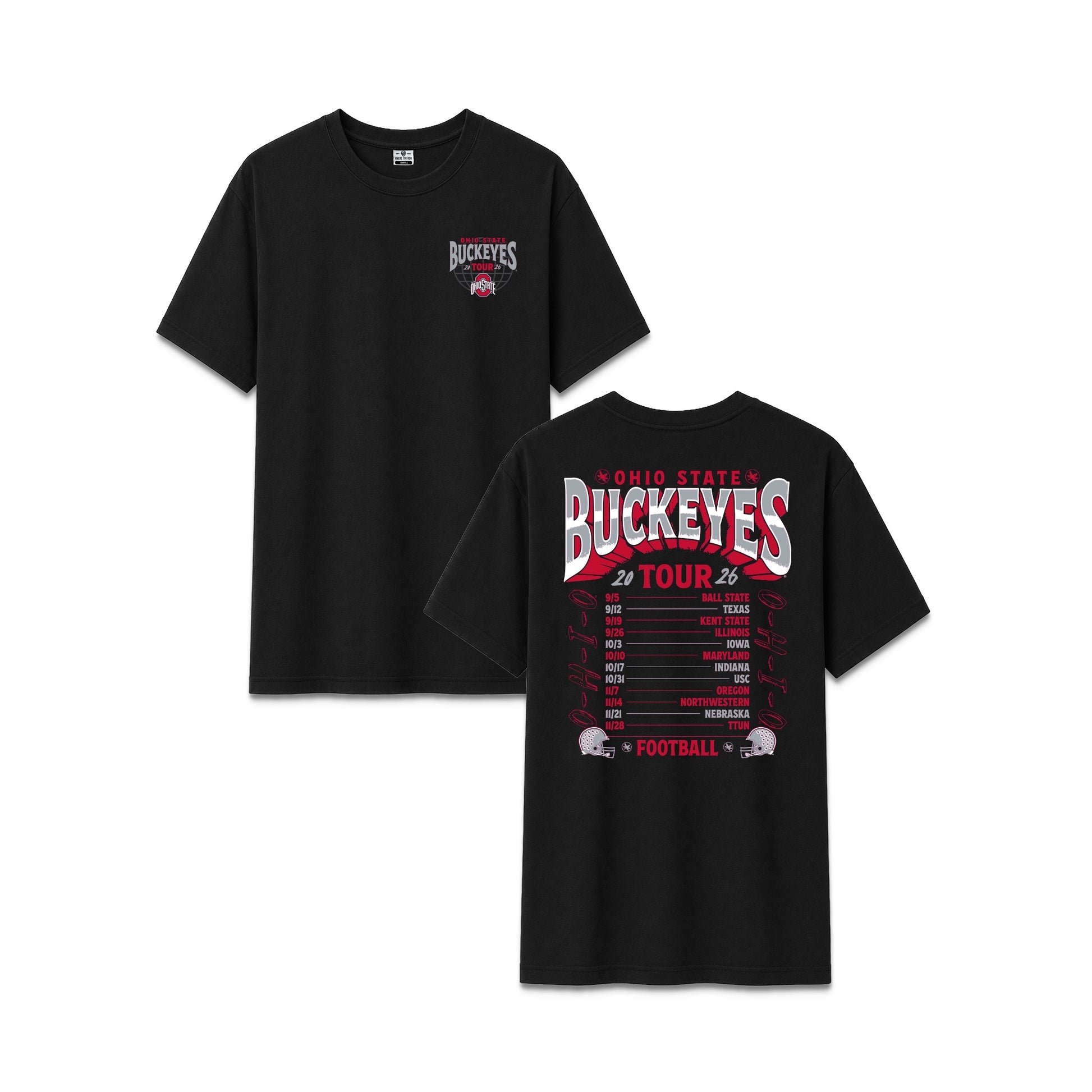 Ohio State Buckeyes 2026 Football Tour Cotton Tee