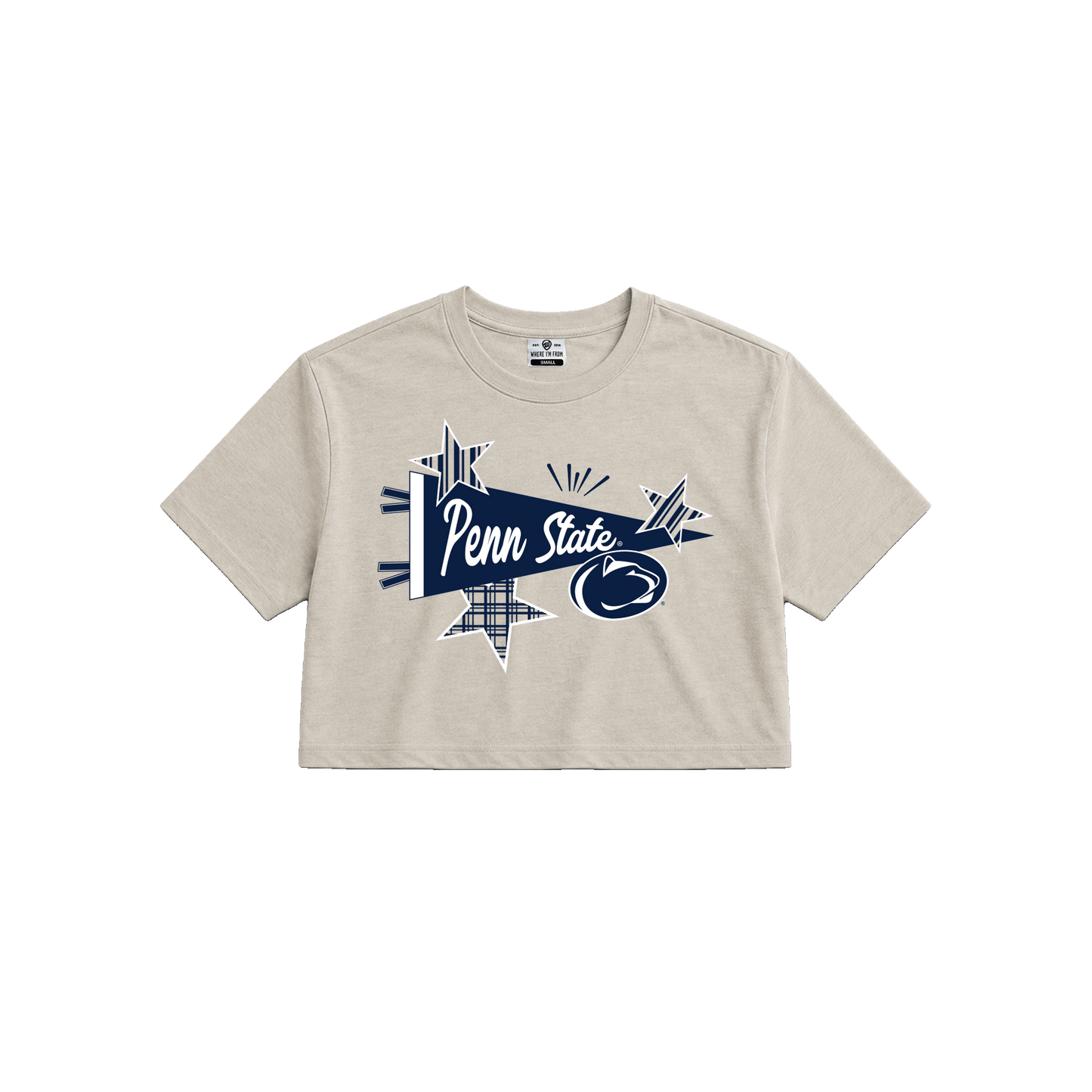 Penn State Pennant Cropped Tee