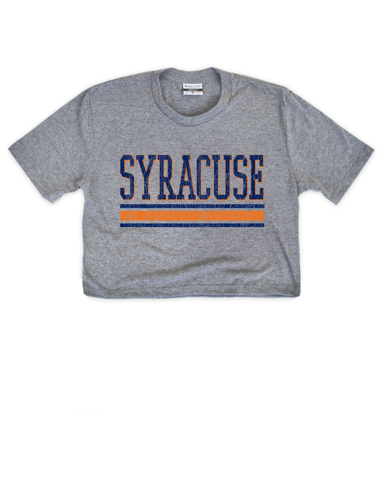 Syracuse Stripes Cropped Tee