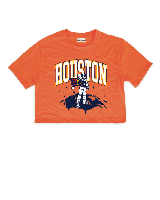 HOU Space Globe Cropped Tee