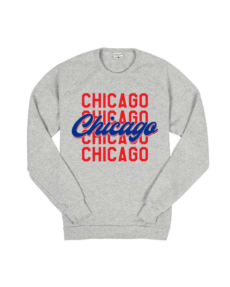 Chicago Repeat Script Crew Sweatshirt