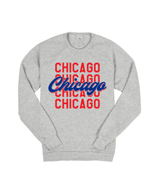 Chicago Repeat Script Crew Sweatshirt