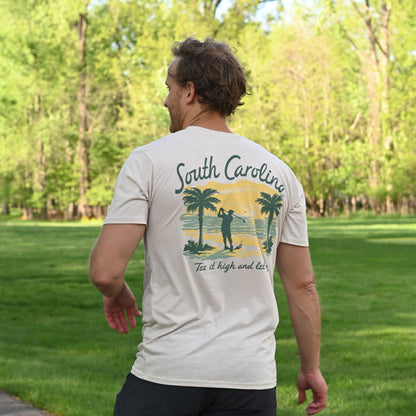 South Carolina Golf Beach Scene Tee