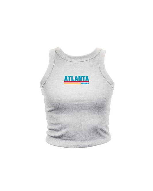 Atlanta Georgia Colorful Lines High Neck Tank