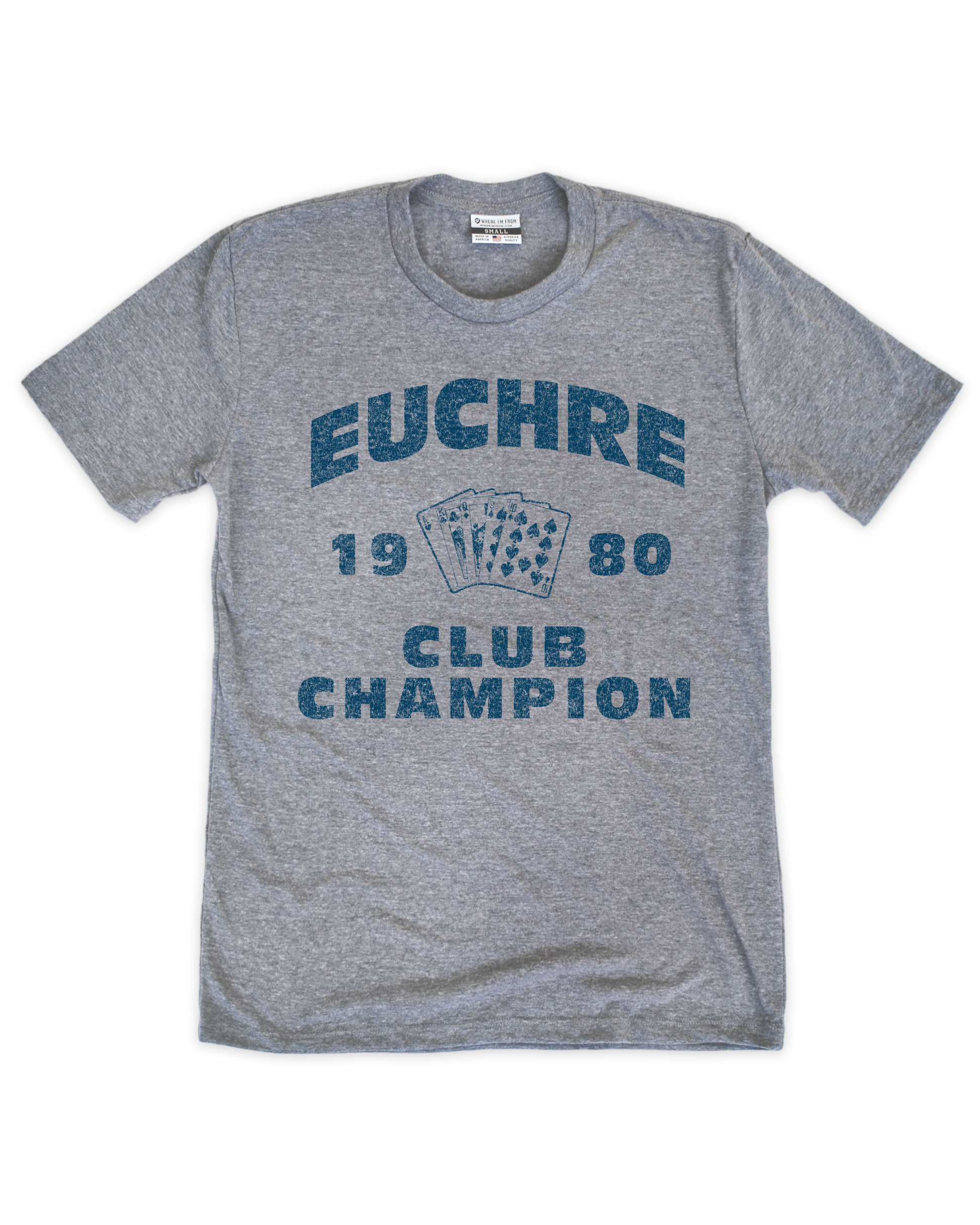 Euchre Club Champion 1980 Tee