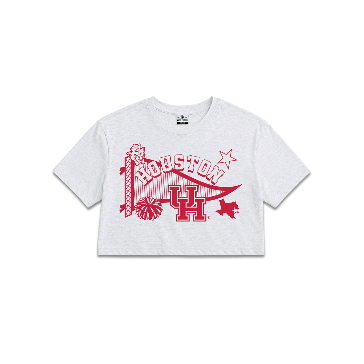 Houston Pennant Cropped Tee