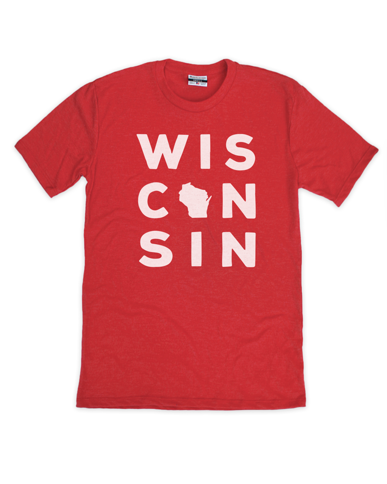Wisconsin Stacked Tee