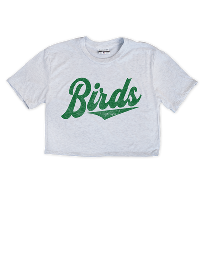 Birds Script Cropped Tee