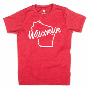Wisconsin Script Outline T-Shirt