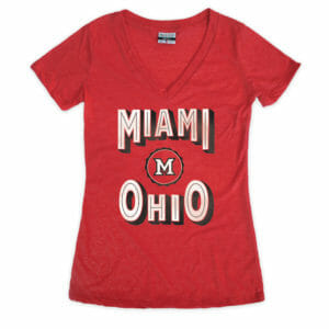 Miami Collegiate Shadow Vneck Women's T-Shirt