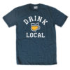 This navy crew features our Drink Local design with Ohio as a beer mug.