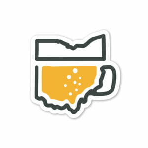 Ohio Beer Sticker - Where I'm Apparel