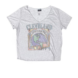 Cleveland World Slouchy Vneck Women's T-Shirt