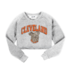 This Cleveland ash crop sweatshirt features a dog graphic.