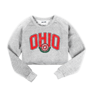 This ash crop sweatshirt features our classic Ohio stamp design.
