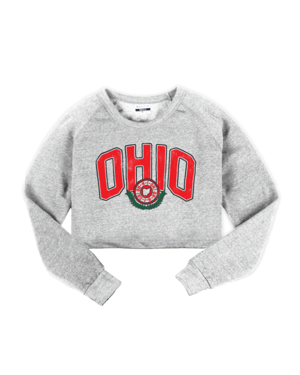 This ash crop sweatshirt features our classic Ohio stamp design.