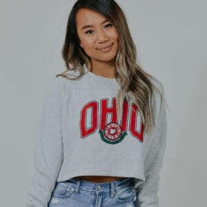 Pair your favorite Ohio Crop sweatshirt with a pair of jeans or leggings!