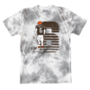 This Tie Dye t-shirt features our unique Baker 6 design with a drawing of Baker Mayfield.