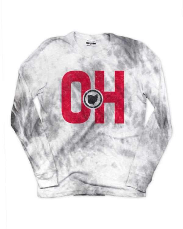 OH Circle State Tie Dye Long Sleeve