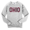 This ash sweatshirt features our Ohio Plaid design.