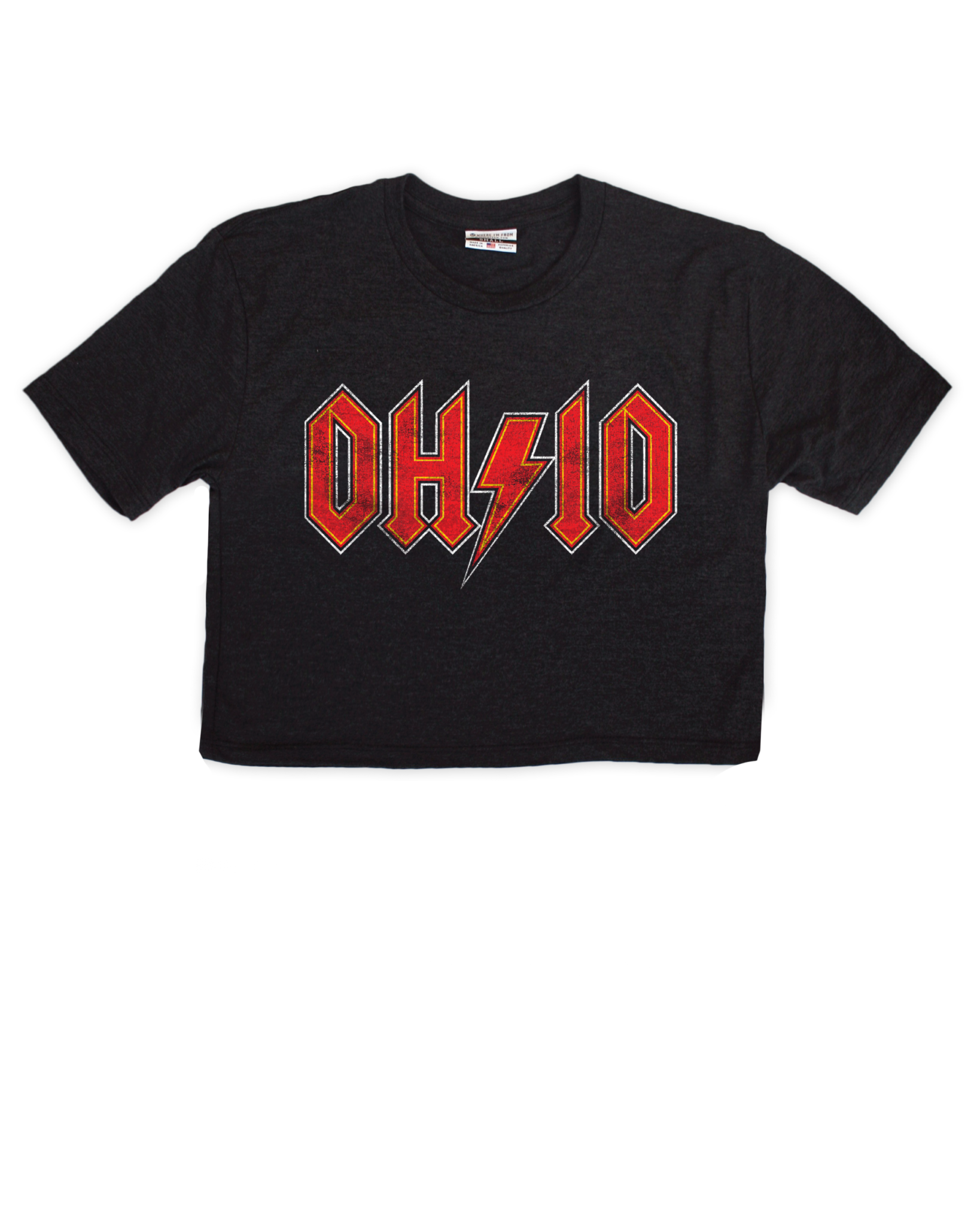 Ohio Rock Black Crop Top | Where I'm From