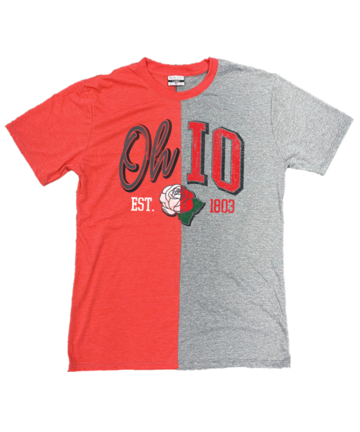 Ohio Rose Split Crew T-Shirt