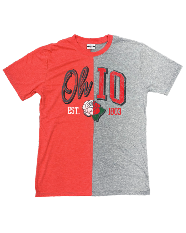 Ohio Rose Split Crew T-Shirt