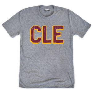 CLE Block Wine/Gold T-Shirt