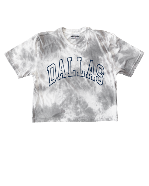 Dallas Outline Tie Dye Crop Top