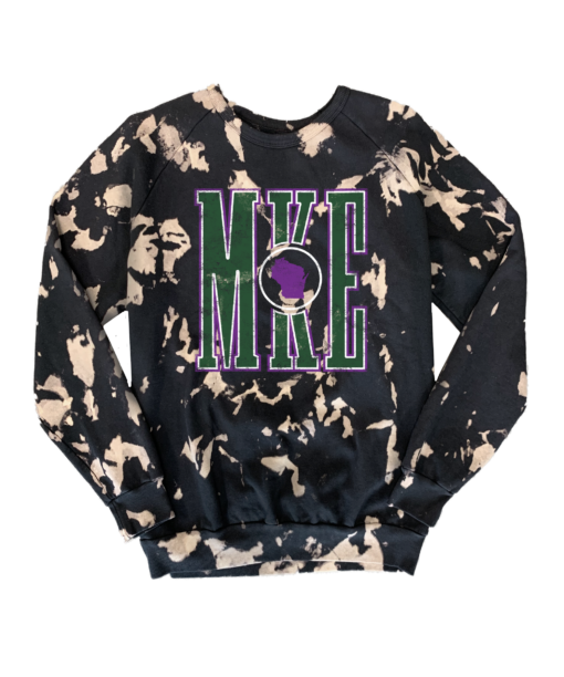 MKE Circle State Acid Wash Sweatshirt