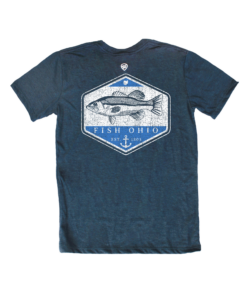 Ohio Fish Anchor Patch Front/Back Crew T-Shirt
