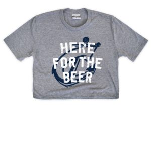 Here For Beer Anchor Crop Top