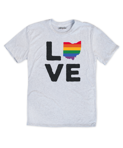 Love Ohio Rainbow Crew T-Shirt