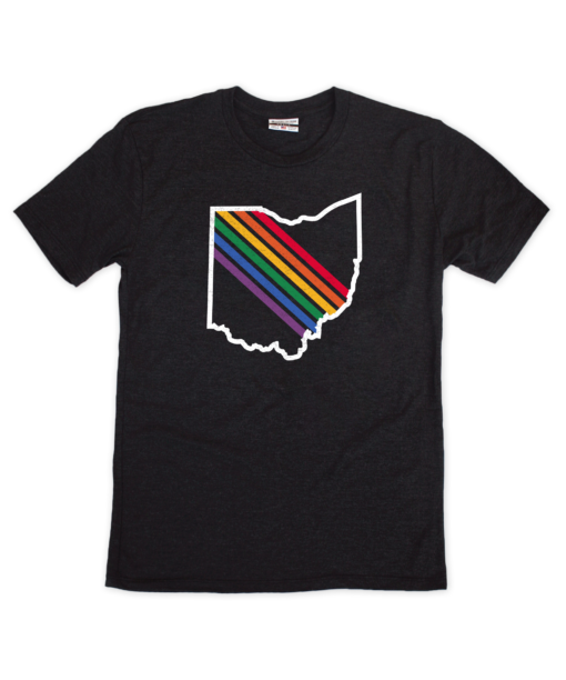 Ohio Rainbow Stripes Crew T-Shirt