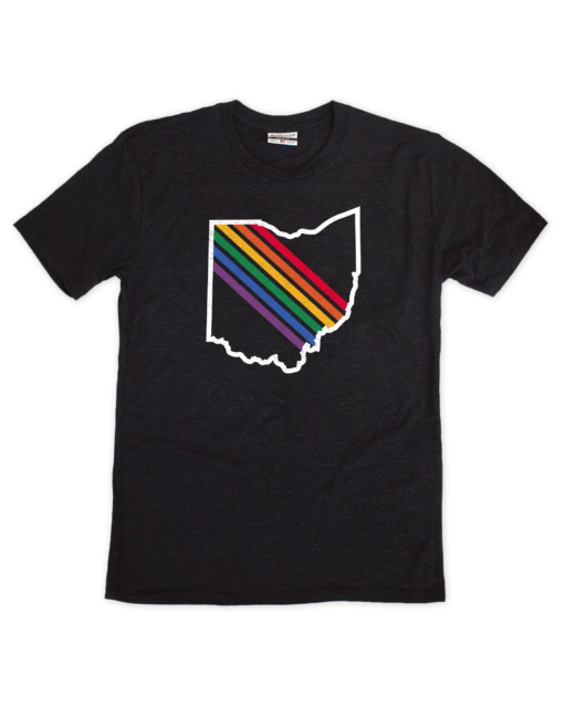 Ohio Rainbow Stripes Crew T-Shirt