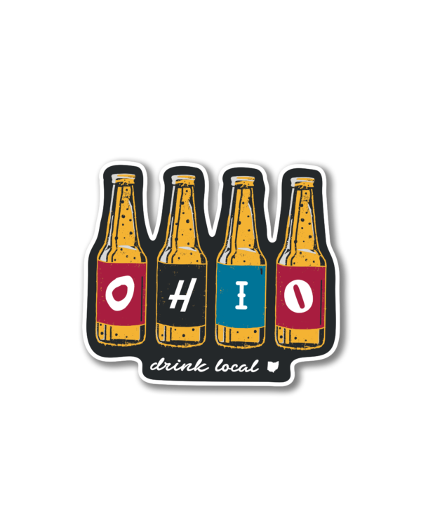 Ohio Bottles Sticker - Where I'm Apparel