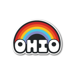Ohio Rainbow Sticker - Where I'm Apparel